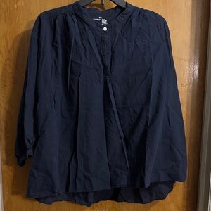 Muji Dark Blue Cotton Shirt
